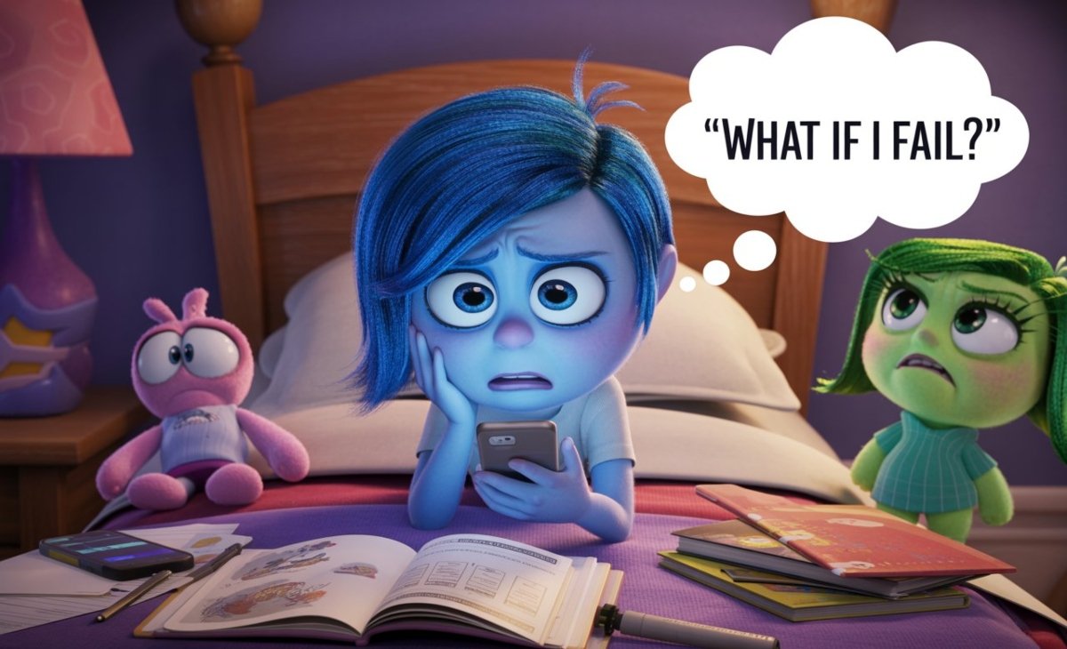 Inside Out 2 Glued to Phone